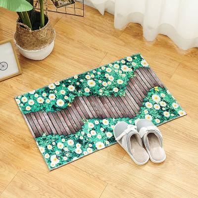 China Crystal Velvet Print Soft Comfortable Washable Simple Elegant Room Rug for sale