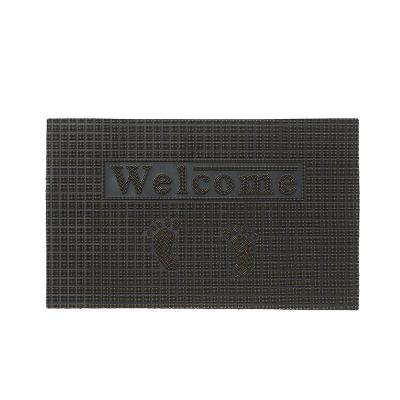 China Washable Custom Made Durable Pvc Welcome Height Dirt Trapping Foot Scraping Mat for sale