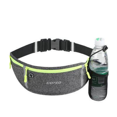 China Reflective Custom Logo Waterproof Anti-theft Waist Bag Running Belt With Bottle Holders Gym Sports Running Men Pussy Pack for sale