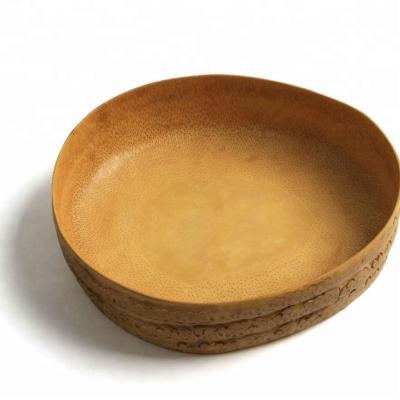 China Sustainable Natural Carved Bamboo Root Wooden Bowl for sale