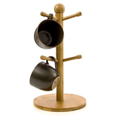 China 6AM Viable Sturdy Freestanding Kitchen Tree Shape Cup Holder Bamboo Cup Holder Stand for sale