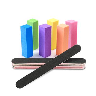 China For Manicure Amazon Nail Hot Selling 100/180 Grit Nail Files Sand Paper Foam Manicure Tool for sale