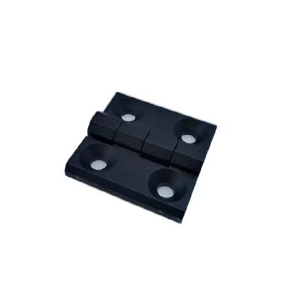 China Cabinet Door Zinc Alloy Hinge Black Powder Coated 4 Hole Flat 60*60*8 Hinge Use For Rail Industry Cabinet Sector S3009 for sale