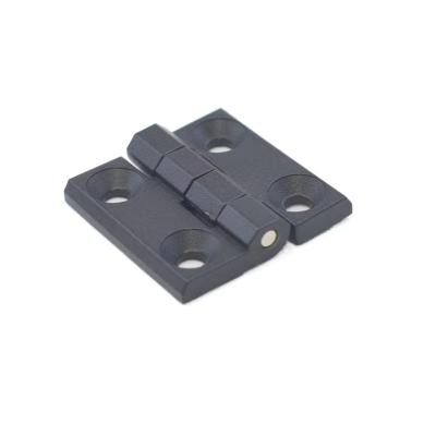 China Traditional Zinc Alloy 4 Flat Holes Hinge Steel Pin Hinge Use For Industry Fencing Black Powder Coated 50*50*6 S3008 for sale