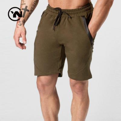 China Wholesale Men's Gym Fitness Streetwear Army Track Cotton Fleece Basics Green Sweat Basics Shorts Men Anti-wrinkle Green for sale