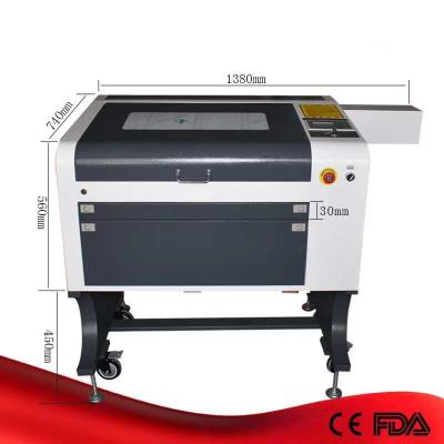 China Laser Engraving 60W Mini Co 2 Laser Cutter Small Size 6040 Desktop Laser Engraving Machine with 360 Degree Rotary Engraving for Cards Paper Wood for sale