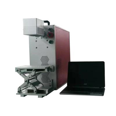 China Laser Marking Portable Fiber Laser Engraver Marking Machine 20W Desktop Laser Curving Machine For Zippo Lighter Watch Gun Nameplate for sale