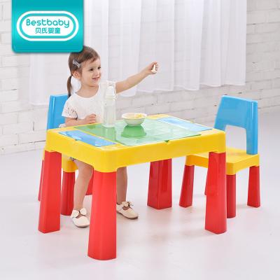 China Factory Supply Modern Cartoon Children Writing Study Table High Quality Children Plastic Board And Chair for sale