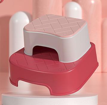 China 2021 New China Manufacturer Non Slip Plastic Foldable Baby Double Step Stool Chair For Toddler for sale