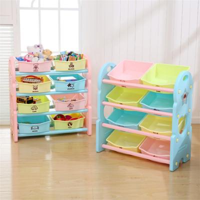 China Viable Children's Toy Cabinet Storage Rack Kid Toy Storage Cabinet Plastic Toy Storage Shelf for sale