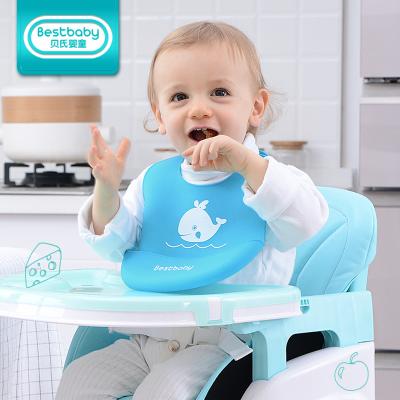 China Non-Toxic Washable Eco-Friendly Bib Antibacterial Baby Waterproof Silicone Baby Bib for sale