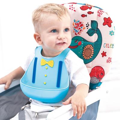 China Antibacterial Detachable 20*4.5*30cm Washable Bib Silicone Baby Soft Baby Bibs for sale