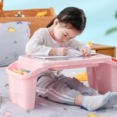 China Modern multi-functional separate children's small desk study thick plastic table for bed for sale