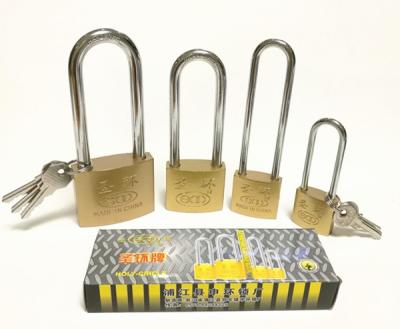 China Good Quality Extra Long Brass Cylinder School Iron Even Shackle Brass / Copper Padlock for sale