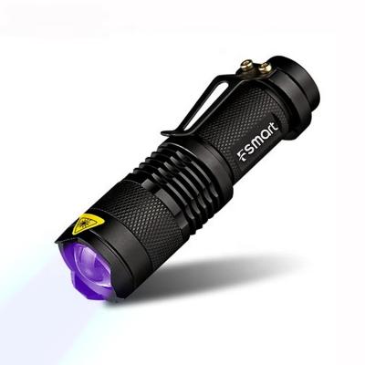 China Aluminum Alloy Industrial Light Black Flashlight UV Flashlight for sale