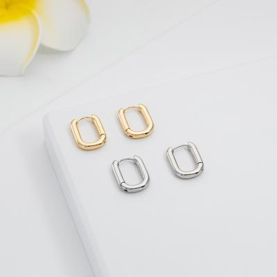 China 2022 New Simple Hiphop Earrings Women Gold Plated Circle Metal Geometric Earrings for sale