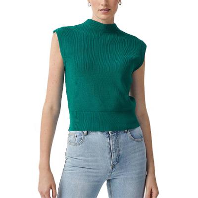 China Manufacturer Popular Sleeveless Wool Sweater High Quality Casual Clean Stylish Chinese Design Anti-wrinkle Knitted For Women for sale