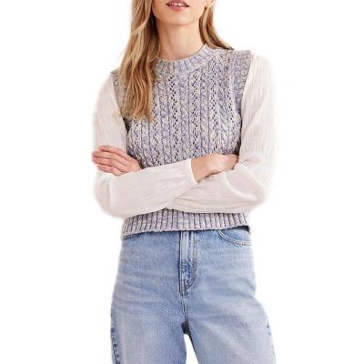 China Anti-Wrinkle Well Dressed Vest Women Belly Sweater Sweater Knitted Woolen Knitted Sweaters Women Invest Short Of Everything for sale