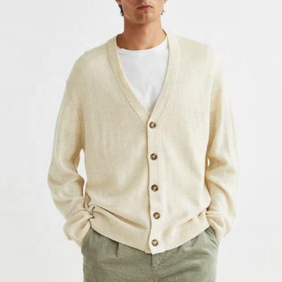 China 2023 Customs Reversible Premium Wool Knitting Loose Casual Sweater Jacket Men Sweater Solid Color Men Knitwear for sale