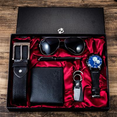 China All Men's Exquisite Gift Set Belt Wallet Watches For Business Promotional Gifts for sale