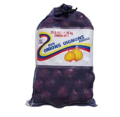 China Agriculture 20 Kg Gauze Mesh Bag Packing For Onion With Purple Color for sale