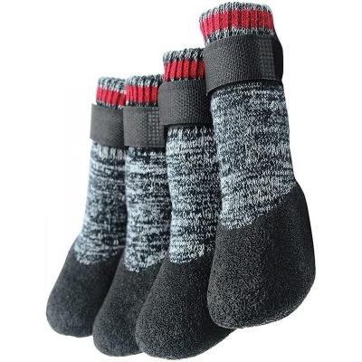 China Unique Soft Looped Waterproof Silicone Fabric Pet Dog Warm Rubber Socks Sustainable for sale