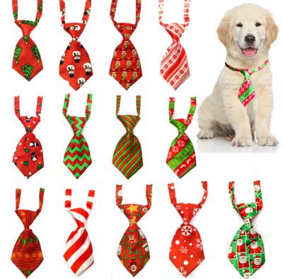 China Custom Professional Pet Decorative Adjustable Bow Tie Collar Christmas Dog Printing Hoof Collar Christmas for sale