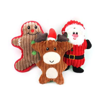 China 2021 Dogs Christmas Plush Pet Sustainable Interactive Chew Toy Squeak Dog Toys for sale