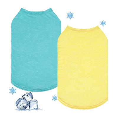 China Viable Wholesale Dog Shirt Clothes Summer Cooling Quick Dry Breathable Stretchy Self Cooling Empty Dog T-shirt for sale