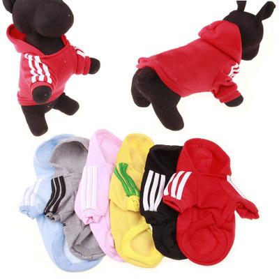 China Puppy Sport Viable Warm Reflective Dog Hoodies Simple Winter Pet Clothes Multicolor Small Dog Hoodie With Hat for sale