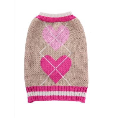 China Valentine's Day Heart-patterned Heart-patterned Dog Sweater Pet Sweater Jacket Sustainable Hot Selling Sweet Series for sale