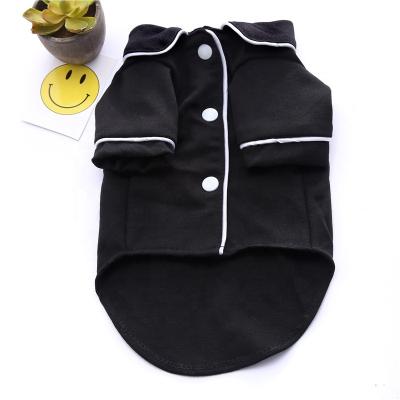 China Wholesale Puppy Cat Spring French Bulldog Sleepwear Cotton Viable Soft Comfortable Pajamas T-shirt Dog Clothes Dog Pajamas With Button for sale