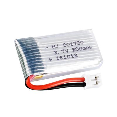 China Drone lithium battery toys 3.7V 260mAh mini lithium polymer battery aircraft update version for sale