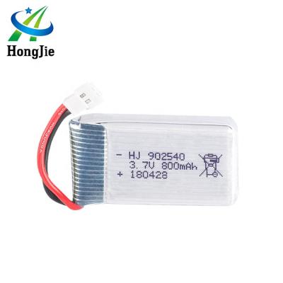 China Toys lithium polymer battery 3.7v 902540 Li-ion 800mah battery rc syma Li-PO battery for sale