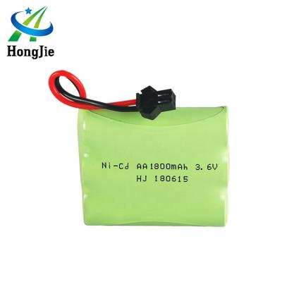 China Toys HJ Nickel Cadimum Nicd AA 3.6V 1800mAh Rechargeable Ni-Cd Battery Pack 3.6V for sale