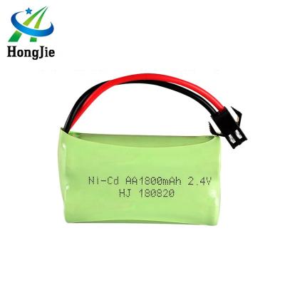 China HJ Toys OEM Service High Capacity RC Toys Ni-Cd 2.4V 1800mAh Nicd AA Rechargeable Battery for sale