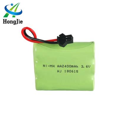 China Portable RC Toys HJ Nimh 3.6V AA 2400mAh Ni-MH Rechargeable Battery Drone SM Plug Batteries Pack for sale