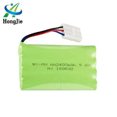 China Custom Toys HJ NiMH Recharged Batteries 2400mAh 9.6V Ni-MH Rechargeable Battery Pack AA for sale