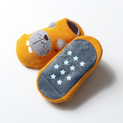 China Custom Baby Cotton QUICK DRY Infant Cartoon Cute Non Slip Cotton Socks for sale