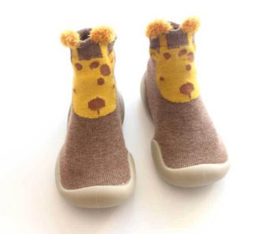 China Sporty LOGO Cartoon Floor Pre Walker baby bump shoes infant toddler and non slip custom boys girls socks for sale