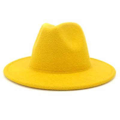 China Custom Picture Fenderora Women Buckle Felted Hat Wide Brim Panama Hat for sale