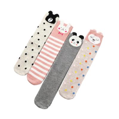 China Antibacterial Cartoon Cat Cotton Animal Over The Knee Socks Cheap Warm Calf Kids High Knee Socks for sale