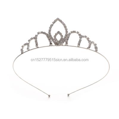 China Fashion Sparkly Rhinestone Crowns Elegant Tiaras Gold Sliver Princess Headpiece For Women Girl for sale