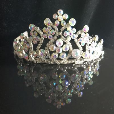 China Elegant Sparkly Princess Fashion Gold Ribbon Rhinestone Pageant Tiaras Crowns Factory Wholesale For Women Girl for sale