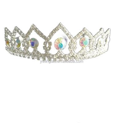 China Elegant Sparkly Princess Fashion Gold Ribbon Rhinestone Pageant Tiaras Crowns Factory Wholesale For Happy Birthday Women Girl for sale