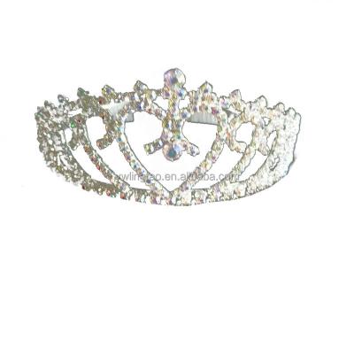 China Elegant Sparkly Princess Fashion Gold Ribbon Rhinestone Pageant Tiaras Crowns Factory Wholesale For Happy Birthday Women Girl for sale