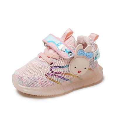 China Autumn Wholesale Children's Shoes 2022 Children 1-3 Years Old New Mesh Sneakers Kids Casual Running Lighting Sole Sport Shoes st for sale