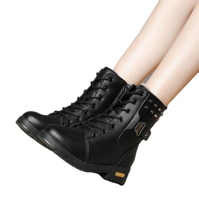 China Wholesale 2022 hot women's boots Daily Work Flat Lace Up Boots Women Comfortable Fancy Shoes stock for sale