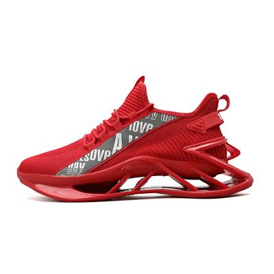 China Shoes Men Sneakers 2022 Blade Running Shoes Breathable Men Footwear Trainer Fashion Male Casual Red Shoes For Men for sale