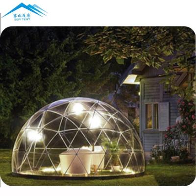 China 3m 4m small clear igloo dome house outdoor luxury restaurant tent with waterproof pvc material for sale